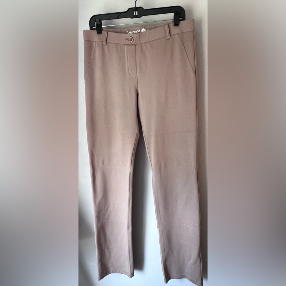 Betabrand Women’s Size LT Straight Leg Trousers Khaki